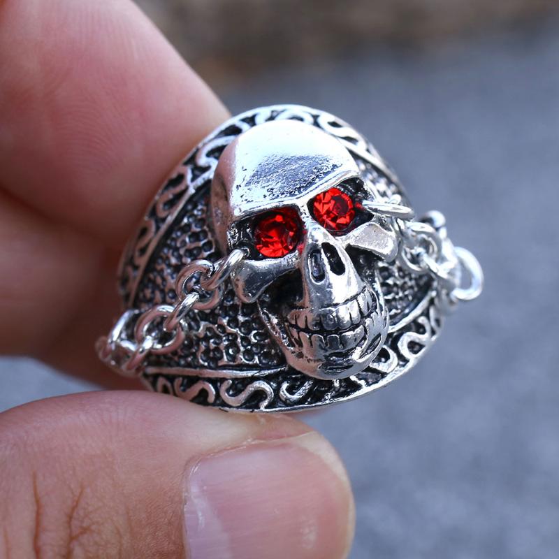 Cluster Rings Punk Red Crystal Skull Skeleton Mens Ring For Vintage Gothic Hip Hop Finger Jewelry Christmas Party Gift Set Anillo
Cluster Rings Punk Red Crystal Skull Skeleton Mens Ring For Vintage Gothic Hip Hop Finger Jewelry Christmas Party Gift Set Anillo