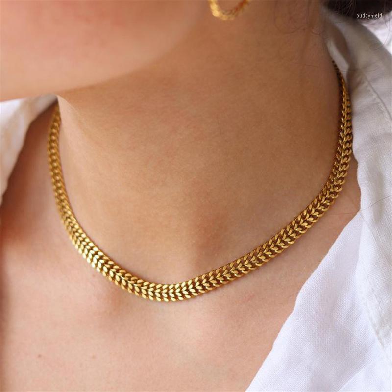 Chains Stainless Steel Chain Box Link Chokers Necklace For Women Jewelry Silver Plated Solid Metal Fashion
Chains Stainless Steel Chain Box Link Chokers Necklace For Women Jewelry Silver Plated Solid Metal Fashion