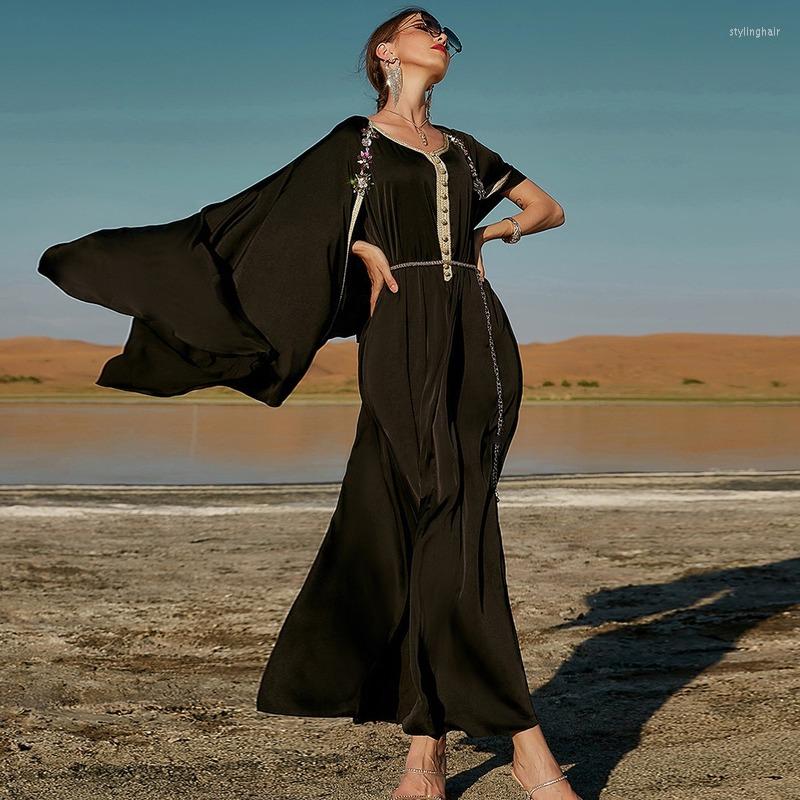 Ethnic Clothing 2023 Abaya Femme Handmade Beaded Black Cloak Abayas For Women Dubai Beach Travel Islam Fake 2-Piece Women's Dress
Ethnic Clothing 2023 Abaya Femme Handmade Beaded Black Cloak Abayas For Women Dubai Beach Travel Islam Fake 2-Piece Women's Dress