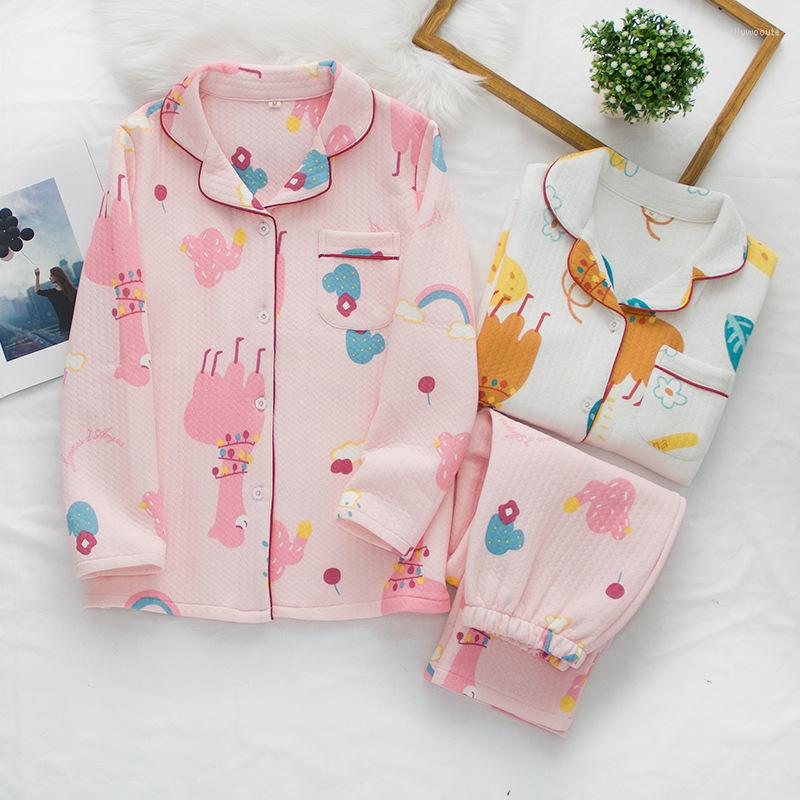 Women's Sleepwear Cotton Nightgown Sexy Lady Pajamas Suit Cute Print Cartoon Nightwear 2PCS Home Wear Winter Warm Lingerie Clothing, Pink
Women's Sleepwear Cotton Nightgown Sexy Lady Pajamas Suit Cute Print Cartoon Nightwear 2PCS Home Wear Winter Warm Lingerie Clothing, Pink