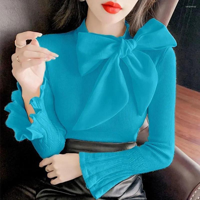 Women's Sweaters Sweet Knit Women Fall Ribbon Bowknot Bottoming Shirts Flare Sleeves Stretch Slim Tops Autumn Fashion Knitted Pullover, Green
Women's Sweaters Sweet Knit Women Fall Ribbon Bowknot Bottoming Shirts Flare Sleeves Stretch Slim Tops Autumn Fashion Knitted Pullover, Green