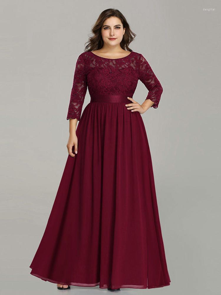 Plus Size Dresses Elegant Lace Long Sleeve Evening Party Dress Women Luxury Sexy Robe Mixi Wedding Vestido Cerimonia Mulher, Red
Plus Size Dresses Elegant Lace Long Sleeve Evening Party Dress Women Luxury Sexy Robe Mixi Wedding Vestido Cerimonia Mulher, Red