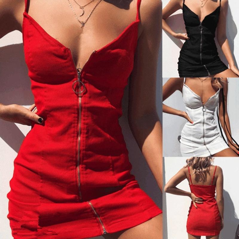 Casual Dresses Summer Dress 2023 Women Sexy Mini Ladies Solid Deep V Neck Chest Zipper Short Sleeveless Bodycon Vetidos, Red
Casual Dresses Summer Dress 2023 Women Sexy Mini Ladies Solid Deep V Neck Chest Zipper Short Sleeveless Bodycon Vetidos, Red