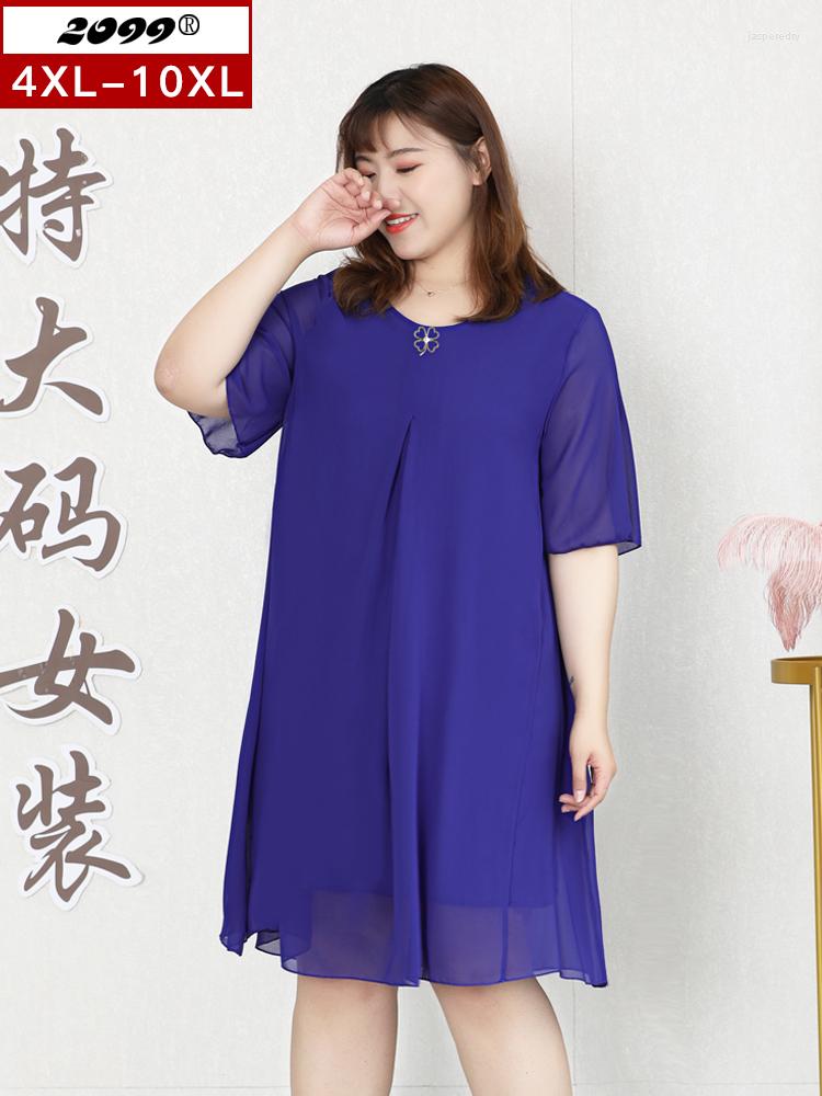 Plus Size Dresses Blue Women's Dress Summer Women Clothing Fashion Short Sleeve 6xl 8xl 10xl QZ027
Plus Size Dresses Blue Women's Dress Summer Women Clothing Fashion Short Sleeve 6xl 8xl 10xl QZ027