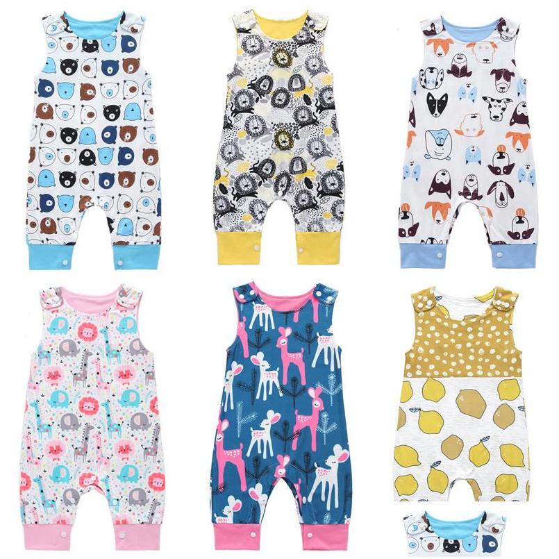 Rompers Baby 14 Designs Summer Sleeveless Lions Lemon Dog Bear Whale Printed Boy Girls Infant Kids Clothes Jumpsuit 02T Drop Dhk3H, Reamrk or random color
Rompers Baby 14 Designs Summer Sleeveless Lions Lemon Dog Bear Whale Printed Boy Girls Infant Kids Clothes Jumpsuit 02T Drop Dhk3H, Reamrk or random color