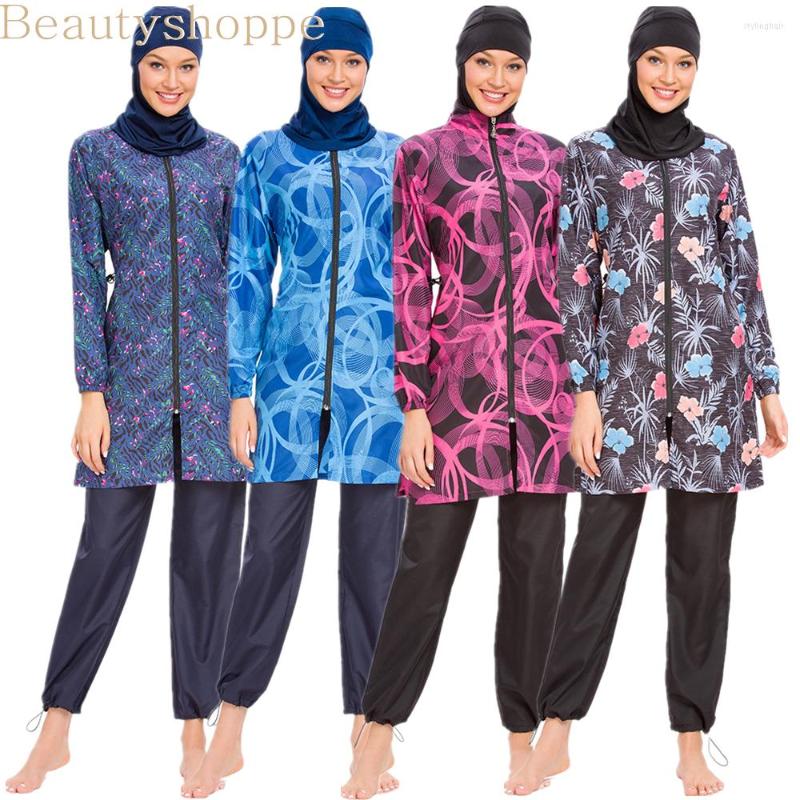 Ethnic Clothing Muslim Swimwear Women Modest Patchwork Hijab Long Sleeves Sport Swimsuit Islamic Muslimah Burkinis Wear Bathing Suit
Ethnic Clothing Muslim Swimwear Women Modest Patchwork Hijab Long Sleeves Sport Swimsuit Islamic Muslimah Burkinis Wear Bathing Suit