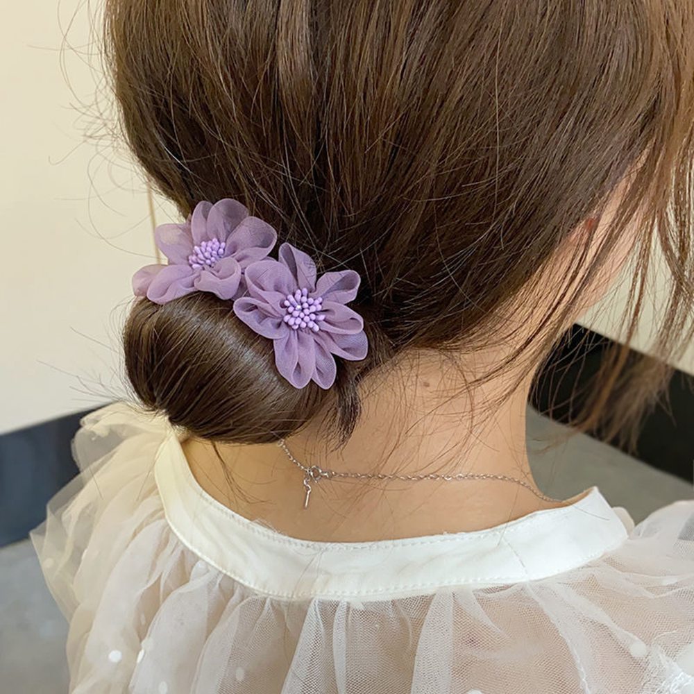 New Flower Magic Bun Maker Ribbon Hairbands Donut Hairpin Hair Bands Fashion Girl Women Diy Hairstyle Headband Tools Accessories 1648