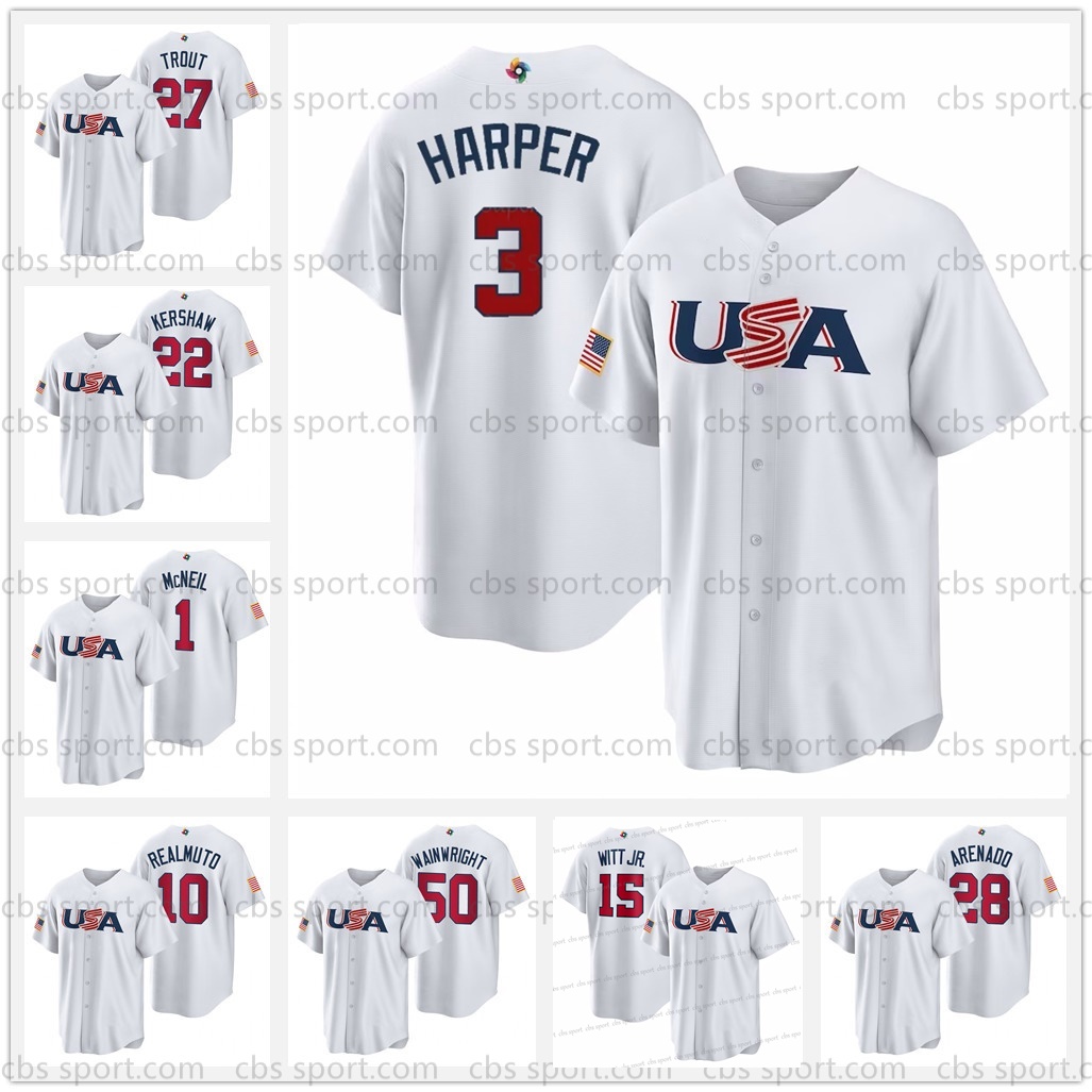 2023 WBC Team USA 28 Nolan Arenado Jersey World Baseball Classic Mookie Betts 3 Harper Mike Trout Kyle Tucker Brady Singer Jeff McNeil Adam Wainwright Bobby Witt Jr., 27 mike-trout
2023 WBC Team USA 28 Nolan Arenado Jersey World Baseball Classic Mookie Betts 3 Harper Mike Trout Kyle Tucker Brady Singer Jeff McNeil Adam Wainwright Bobby Witt Jr., 27 mike-trout