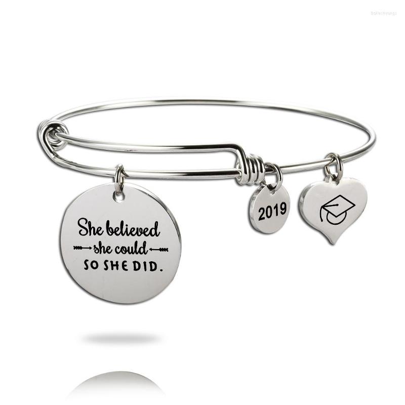 Bangle PolishedPlus Customized Bracelet She Believed Could So Did Graduation Gift Stainless Steel Inspirational
Bangle PolishedPlus Customized Bracelet She Believed Could So Did Graduation Gift Stainless Steel Inspirational
