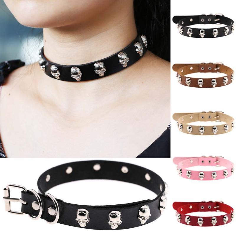 Choker Chokers Chocker Gothic Jewelry Silver Color Metal Round Leather Necklace Gift For Women Girls Punk Rivets Neck TorquesChokers
Choker Chokers Chocker Gothic Jewelry Silver Color Metal Round Leather Necklace Gift For Women Girls Punk Rivets Neck TorquesChokers