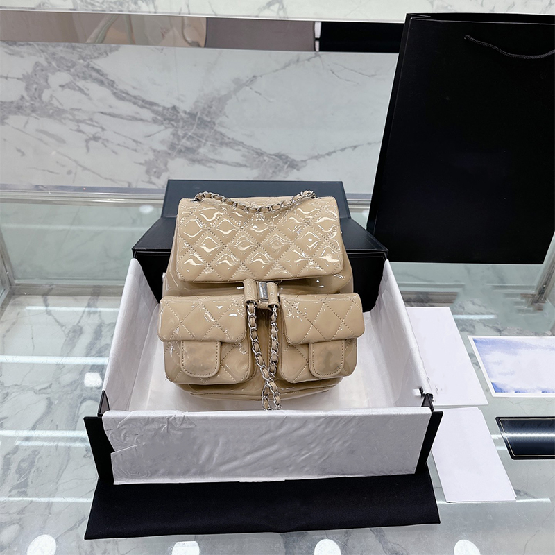 Backpack Designer Shoulder Bag Women Handbags Fashion Mini Original High-Quality Backpacks Travel Back Pack Patent Leather With Caviar Cross body Lady Woman Purses, Black patent leather
Backpack Designer Shoulder Bag Women Handbags Fashion Mini Original High-Quality Backpacks Travel Back Pack Patent Leather With Caviar Cross body Lady Woman Purses, Black patent leather