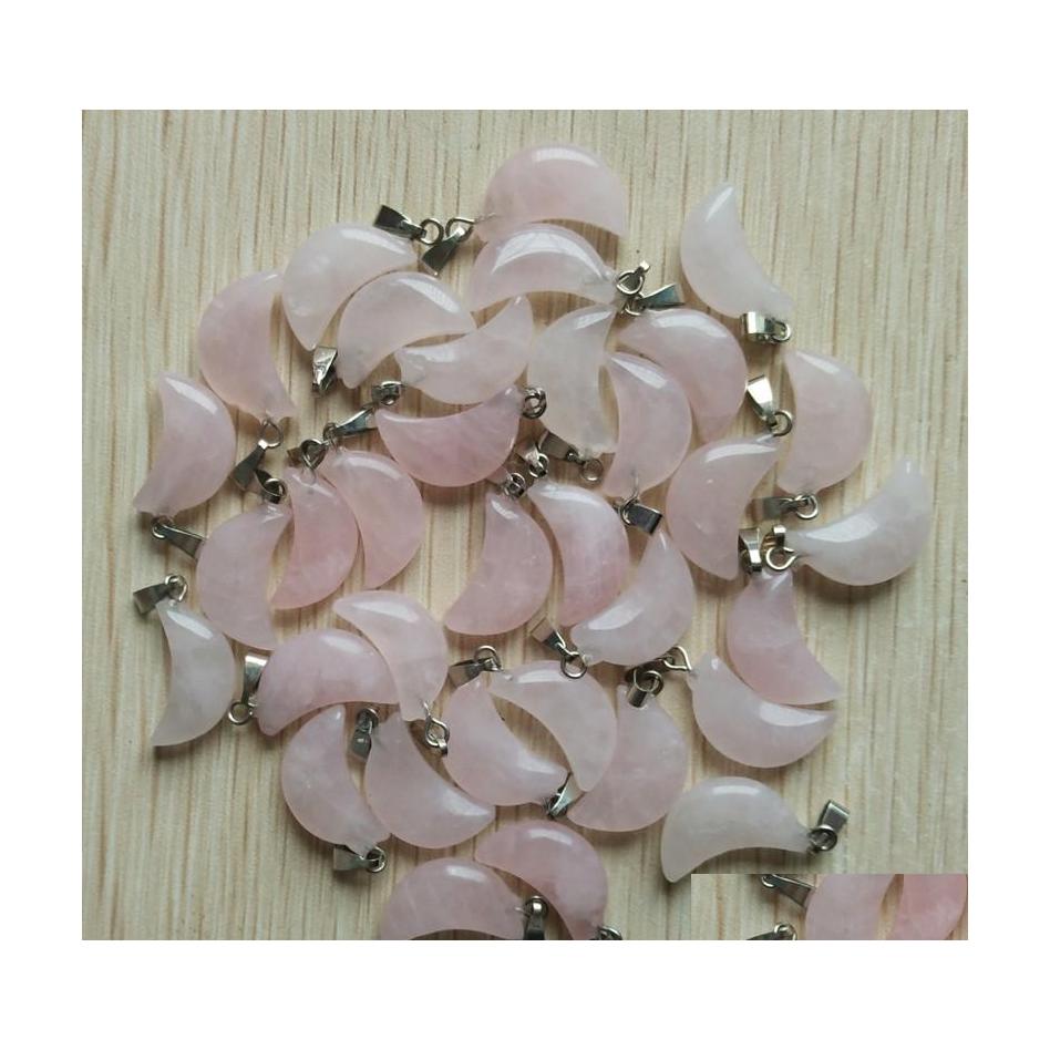Charms Natural Pink Rose Quartz Crystal Crescent Moon Shape Pendants For Diy Jewelry Making Wholesale Drop Delivery Findings Componen Dhznn
Charms Natural Pink Rose Quartz Crystal Crescent Moon Shape Pendants For Diy Jewelry Making Wholesale Drop Delivery Findings Componen Dhznn