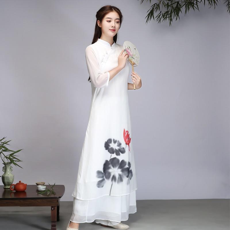 Ethnic Clothing Traditional Chinese Dress Qipao Long Sleeve Oriental Spring Women Gown Vietnam Robe Ao Dai Vestidos 31044Ethnic
Ethnic Clothing Traditional Chinese Dress Qipao Long Sleeve Oriental Spring Women Gown Vietnam Robe Ao Dai Vestidos 31044Ethnic
