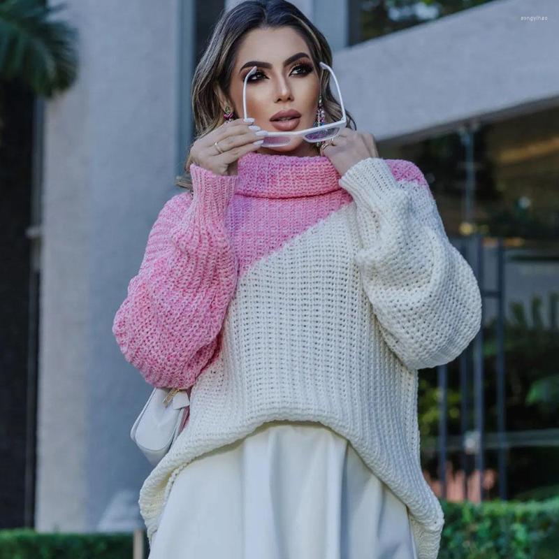 Women' Sweaters Winter Long Sleeve Loose Sweater Women 2023 Fashion Patchwork O Neck Knitted Pullover Fall Clothes Casual, Pink
Women' Sweaters Winter Long Sleeve Loose Sweater Women 2023 Fashion Patchwork O Neck Knitted Pullover Fall Clothes Casual, Pink