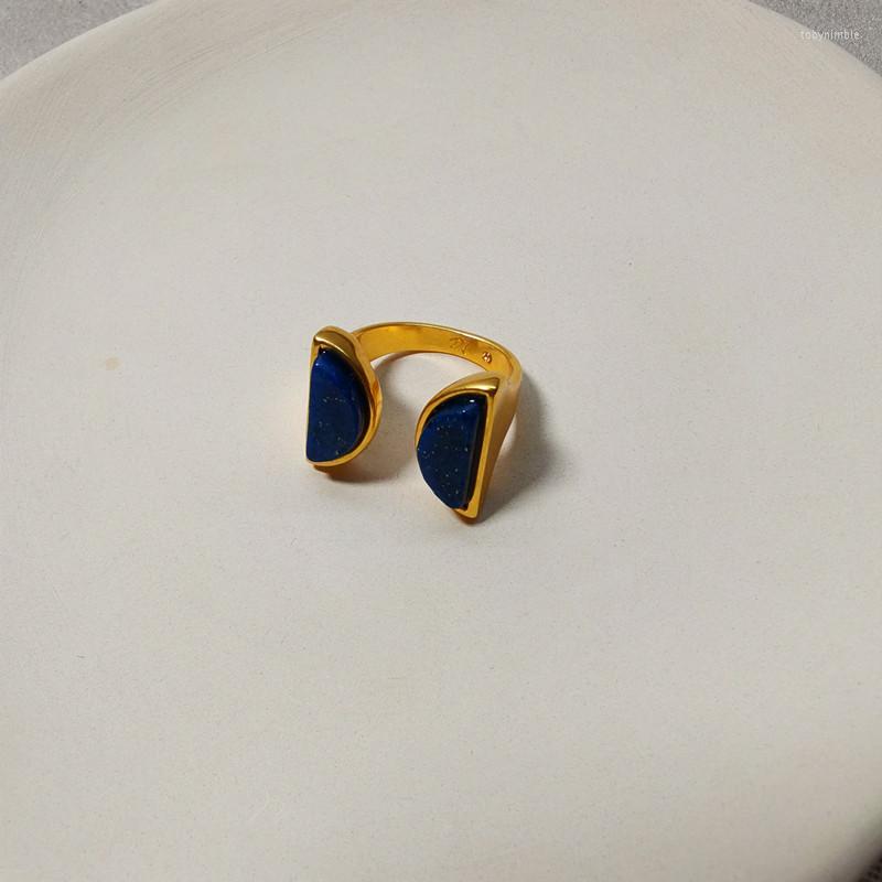 Cluster Rings Natural Lapis Lazuli Ring Temperament Simple European And American Style All-Match
Cluster Rings Natural Lapis Lazuli Ring Temperament Simple European And American Style All-Match