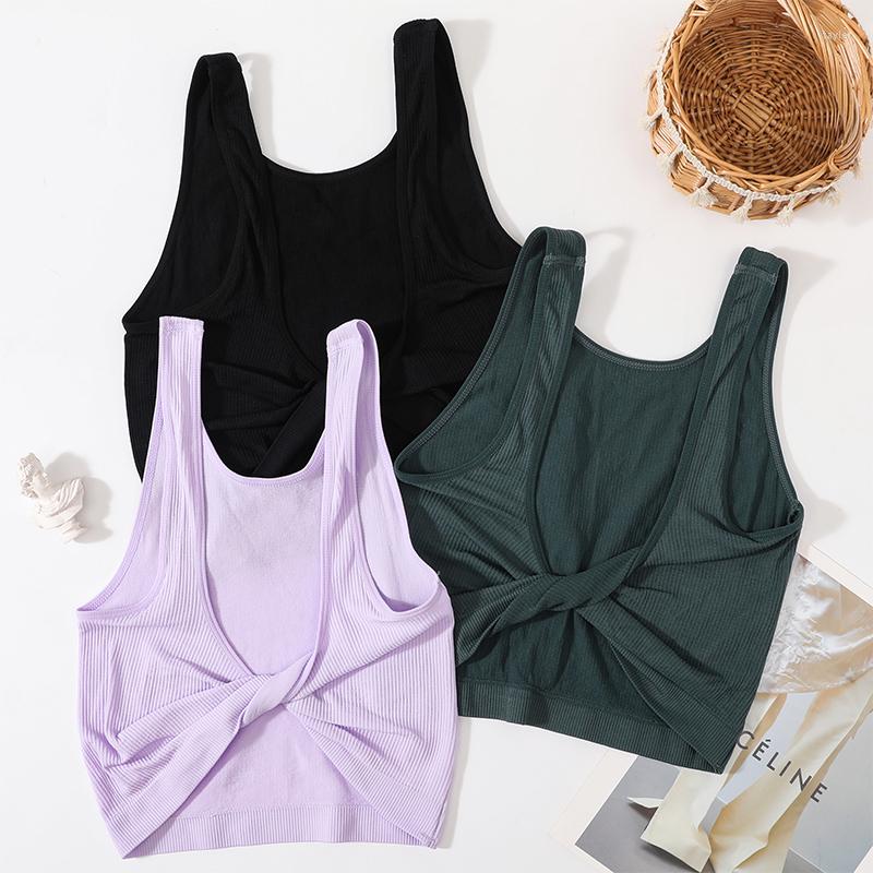 Camisoles & Tanks Fashion Crop Top Women Seamless Tank Underwear Front Twist Knot Cropped Sexy Lingerie Female Streetwear Camisole, New green
Camisoles & Tanks Fashion Crop Top Women Seamless Tank Underwear Front Twist Knot Cropped Sexy Lingerie Female Streetwear Camisole, New green
