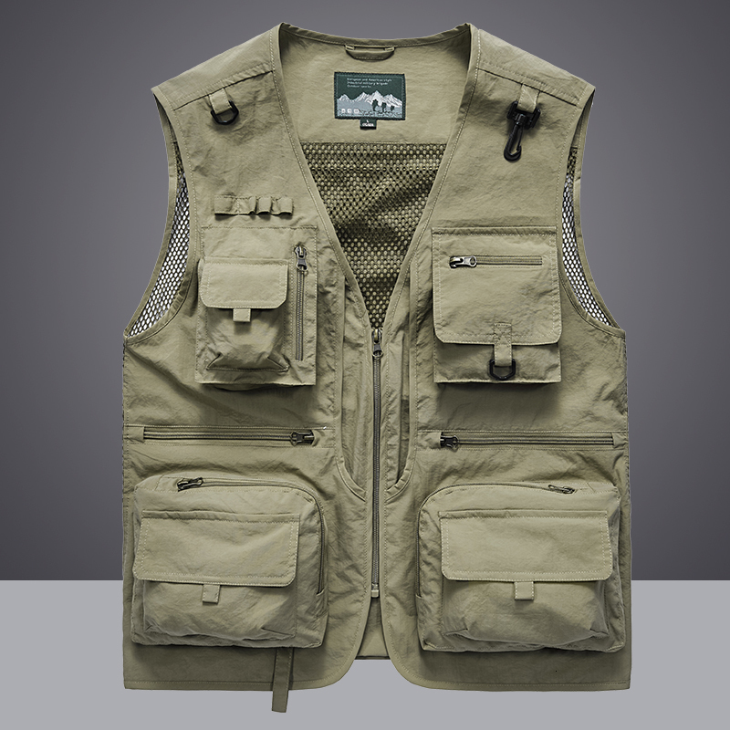 Men's Vests Summer Men Unloading Tactical Vest Coat Casual Men's Pographer Waistcoat Mesh Work Sleeveless Jacket Tools Pocket Vest 5XL 230217, Green
Men's Vests Summer Men Unloading Tactical Vest Coat Casual Men's Pographer Waistcoat Mesh Work Sleeveless Jacket Tools Pocket Vest 5XL 230217, Green