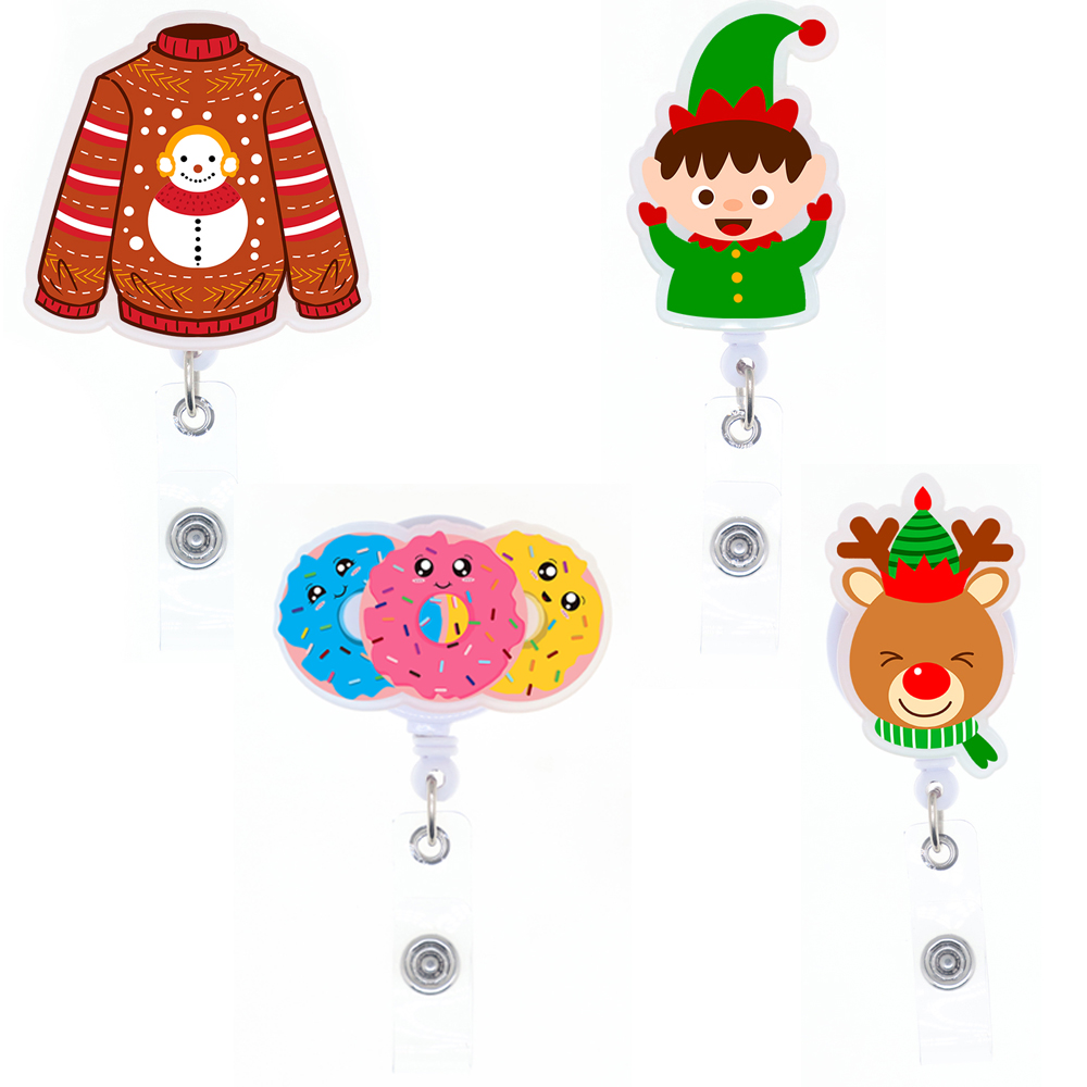 10 Pcs/Lot Key Rings Snowman Doughnut Deer Nurse Doctor Acrylic Retractable Christmas Badge Holder ID Name Card For Healthcare Worker Accessories
10 Pcs/Lot Key Rings Snowman Doughnut Deer Nurse Doctor Acrylic Retractable Christmas Badge Holder ID Name Card For Healthcare Worker Accessories