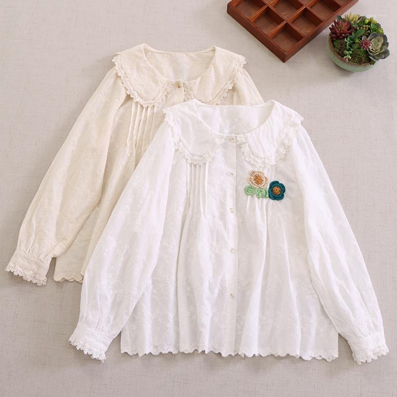 Women's Blouses Spring Sweet Embroidered Shirt Women Long Sleeve Tops Female Duobao0213, Beige
Women's Blouses Spring Sweet Embroidered Shirt Women Long Sleeve Tops Female Duobao0213, Beige