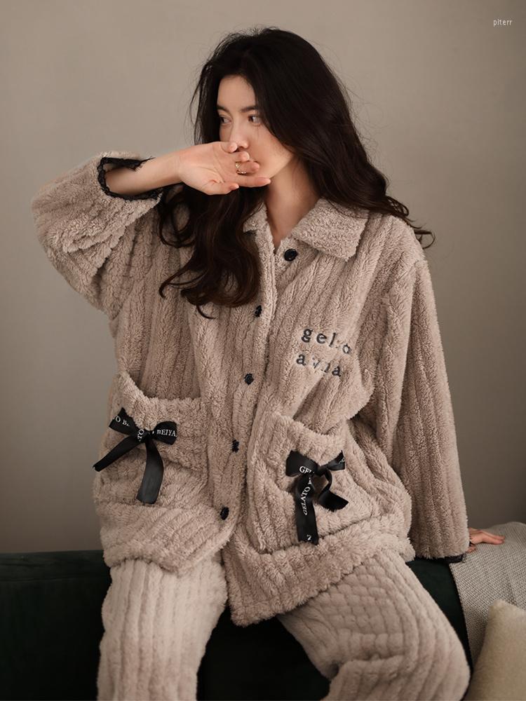 Women's Sleepwear Pajamas Women's Autumn And Winter Long-Sleeved Homewear Korean Style Large Size Thickened Warm Suit, F6841 women clothing
Women's Sleepwear Pajamas Women's Autumn And Winter Long-Sleeved Homewear Korean Style Large Size Thickened Warm Suit, F6841 women clothing