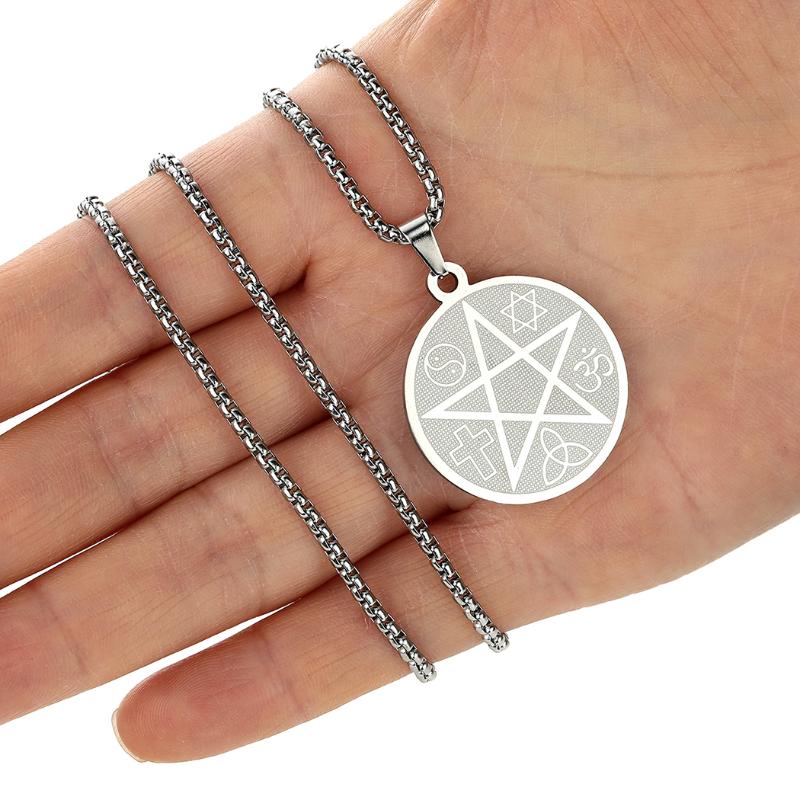Pendant Necklaces QIAMNI Viking Amulet Multicultural Pentacle Medallion Rune Necklace Gift Charm Slavic Nordic Pentagram Talisman Jewelry
Pendant Necklaces QIAMNI Viking Amulet Multicultural Pentacle Medallion Rune Necklace Gift Charm Slavic Nordic Pentagram Talisman Jewelry