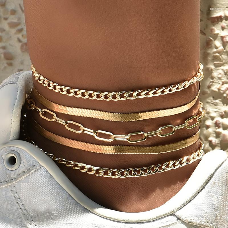 Anklets 5 Pcs/Set Simple Women Multilayer Metal Chain Gold Color Ladies Beach Anklet Set Bohemian Party Wedding Jewelry
Anklets 5 Pcs/Set Simple Women Multilayer Metal Chain Gold Color Ladies Beach Anklet Set Bohemian Party Wedding Jewelry