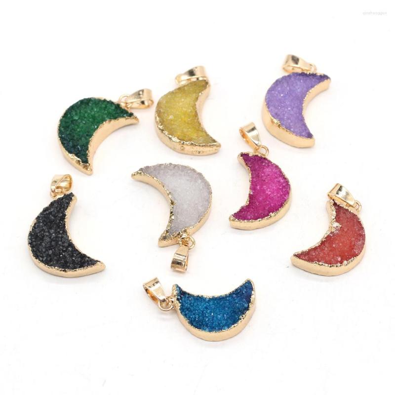 Charms Wholesale Natural Stone Druzy Agates Pendant Moon Shape Crystal Quartz For Women Jewelry Making DIY Earring Necklace Gift
Charms Wholesale Natural Stone Druzy Agates Pendant Moon Shape Crystal Quartz For Women Jewelry Making DIY Earring Necklace Gift