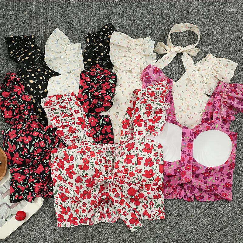 Women's Tanks Sweet Printed Chiffon Camisole With Wirefree Bra Girls Rufffles Straps Camis Crop Top Stretchy Back Padded Tank, Pattern 1
Women's Tanks Sweet Printed Chiffon Camisole With Wirefree Bra Girls Rufffles Straps Camis Crop Top Stretchy Back Padded Tank, Pattern 1