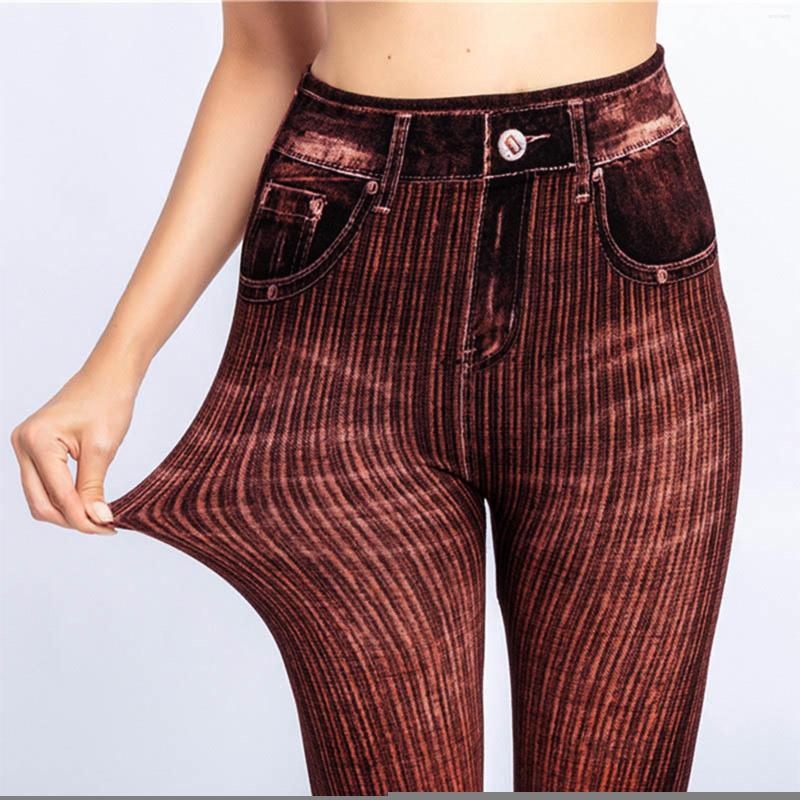 Women's Leggings Elastic Women Jeans Thermal Stripe Print Imitation Denim High Waist Hip Lift Tights Casual Comfort Pants, Black
Women's Leggings Elastic Women Jeans Thermal Stripe Print Imitation Denim High Waist Hip Lift Tights Casual Comfort Pants, Black