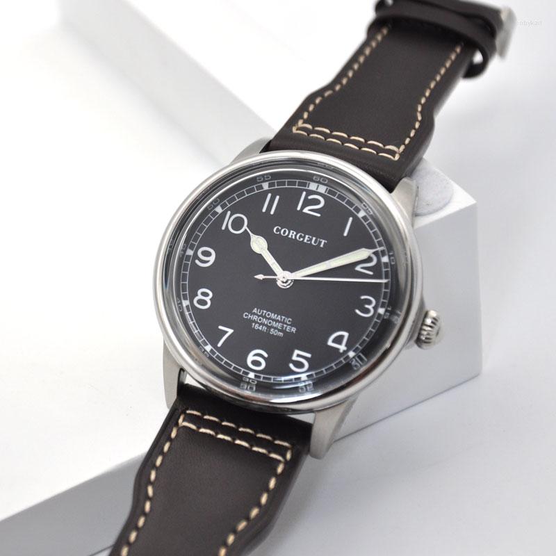 Wristwatches 41MM Black Dial Miyota8215 Automatic Movement Silver 316L Stainless Steel Case Green Luminous Waterproof Mens Watch, Seagull1612 core
Wristwatches 41MM Black Dial Miyota8215 Automatic Movement Silver 316L Stainless Steel Case Green Luminous Waterproof Mens Watch, Seagull1612 core