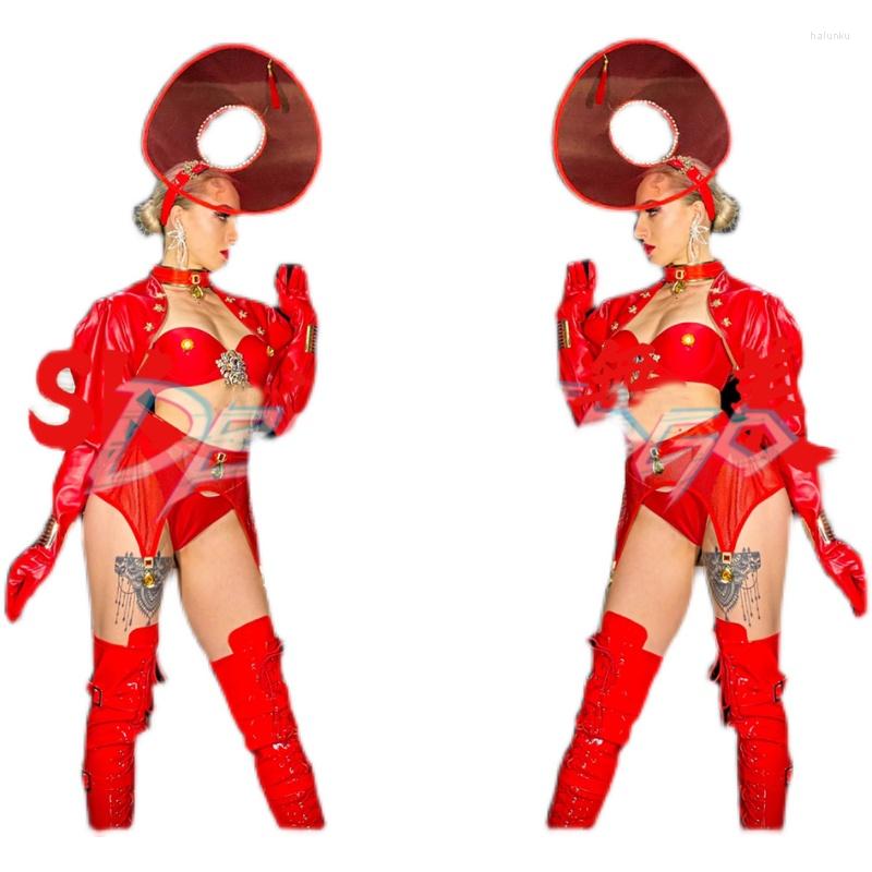 Stage Wear Club Customized Women's Nightclub Bar Year's Day Sexy Red Gogo Costume
Stage Wear Club Customized Women's Nightclub Bar Year's Day Sexy Red Gogo Costume