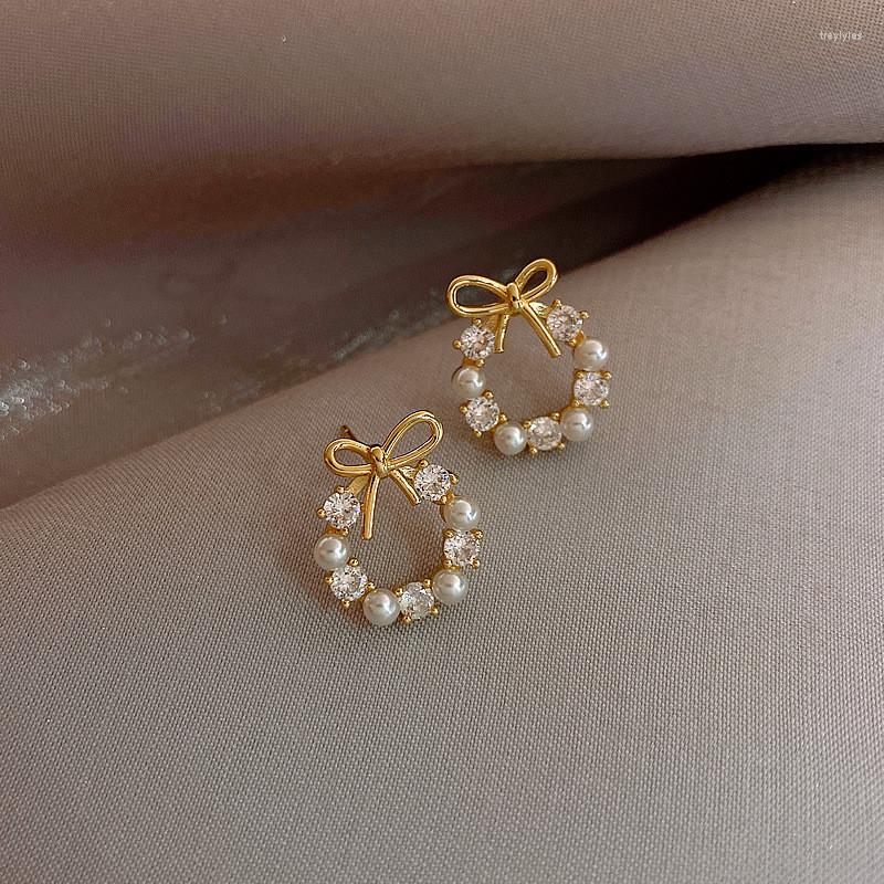 Stud Earrings Korean Elegant Trendy Round Crystal Wreath Bow For Women Imitation Pearls Jewelry Wedding Gift
Stud Earrings Korean Elegant Trendy Round Crystal Wreath Bow For Women Imitation Pearls Jewelry Wedding Gift