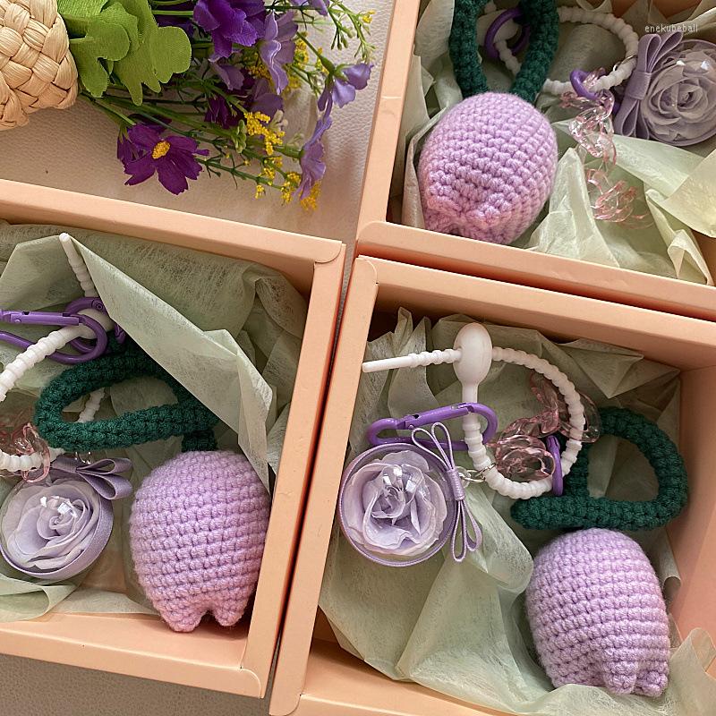 Keychains Eternal Tulip Woven Key Chain Pendant Romantic Taro Purple Valentine's Day Gift
Keychains Eternal Tulip Woven Key Chain Pendant Romantic Taro Purple Valentine's Day Gift