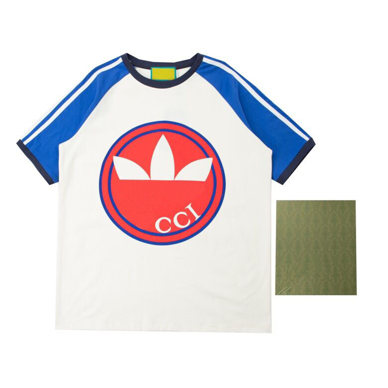Hip-hop street t-shirt runway style printed short-sleeved shirt high-grade customized women's men's t-shirt sportswear clothing o00p9