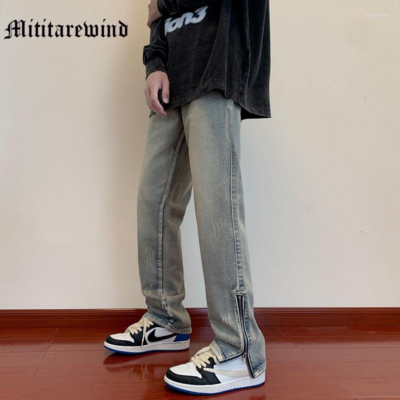 Men's Jeans Zipper Retro Y2k Loose Straight Men Washed Hip Hop Baggy Pants Autumn Casual Slit Streetwear High Street Treousers, Blue
Men's Jeans Zipper Retro Y2k Loose Straight Men Washed Hip Hop Baggy Pants Autumn Casual Slit Streetwear High Street Treousers, Blue