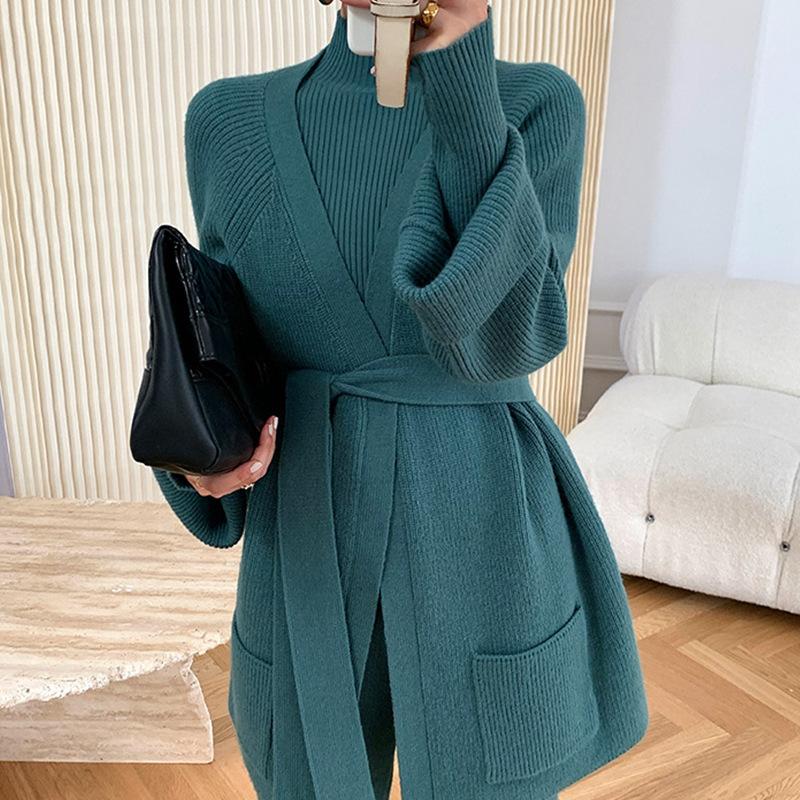 Women' Two Piece Pants Knitted Women Cardigans Sets Turtleneck Long Sleeve Pullovers Wide Leg Suit 2023 Fall Winter Elegant Ladies Set 3, Black
Women' Two Piece Pants Knitted Women Cardigans Sets Turtleneck Long Sleeve Pullovers Wide Leg Suit 2023 Fall Winter Elegant Ladies Set 3, Black