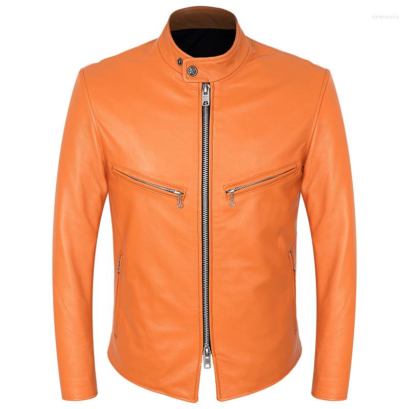 Men's Jackets Genuine High Quality Motorcycle Biker Leather Men Autumn Causal Real Coat Spring Motor Yellow Cowhide Jacket
Men's Jackets Genuine High Quality Motorcycle Biker Leather Men Autumn Causal Real Coat Spring Motor Yellow Cowhide Jacket