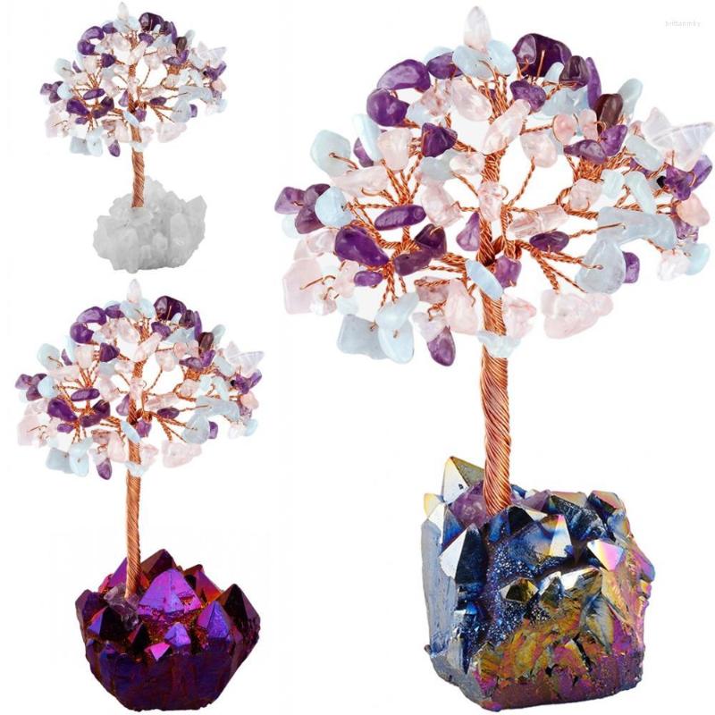 Jewelry Pouches 4.5 Inches Natural Multicolor Crystal Money Tree Reiki Titanium Coated Rainbow Cluster Base Bonsai Sculpture Figurine
Jewelry Pouches 4.5 Inches Natural Multicolor Crystal Money Tree Reiki Titanium Coated Rainbow Cluster Base Bonsai Sculpture Figurine
