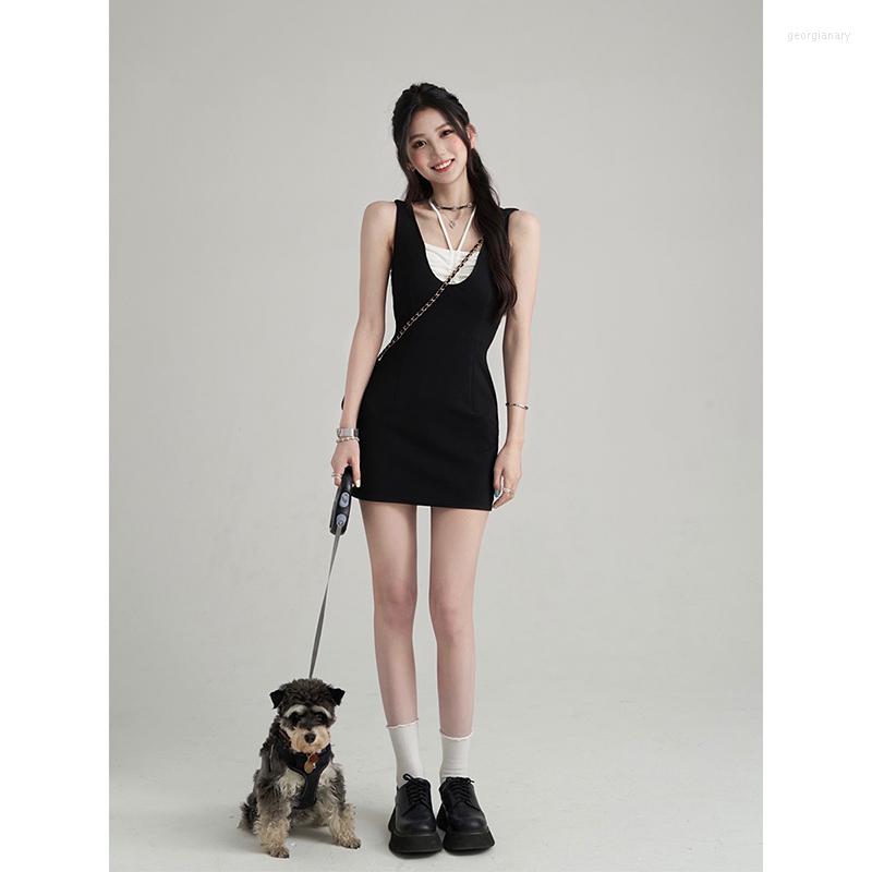 Casual Dresses Women Dress Office Ladies Elegant Vintage Sexy Y2K Solid Color Sports Sleeveless Korean Fashion Summer Midi, One-piece
Casual Dresses Women Dress Office Ladies Elegant Vintage Sexy Y2K Solid Color Sports Sleeveless Korean Fashion Summer Midi, One-piece