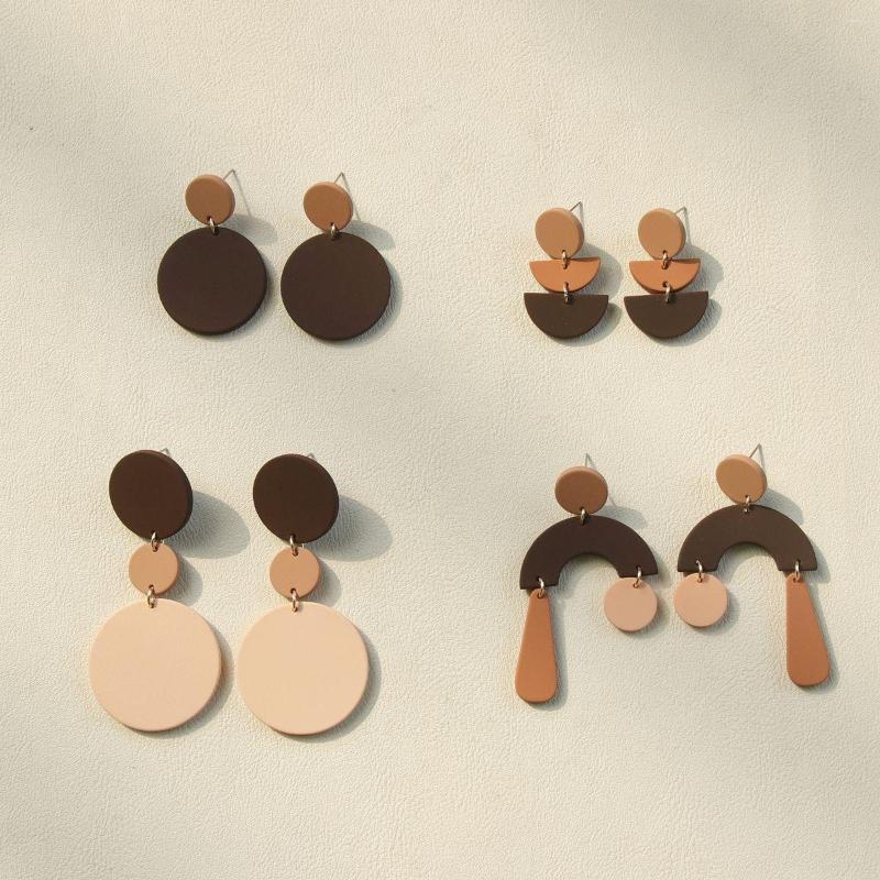 Dangle Earrings Simple Retro Multishape Color Matching Multicolor Women's Fashion Design Creative Niche Summer Hong Kong Style Familiar
Dangle Earrings Simple Retro Multishape Color Matching Multicolor Women's Fashion Design Creative Niche Summer Hong Kong Style Familiar