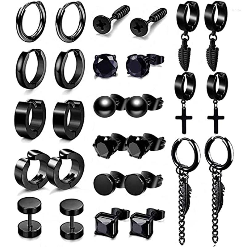 Stud Earrings 14 Pairs Of Stainless Steel Black Round Cross Feathers Cool Punk Set For Men And Women
Stud Earrings 14 Pairs Of Stainless Steel Black Round Cross Feathers Cool Punk Set For Men And Women