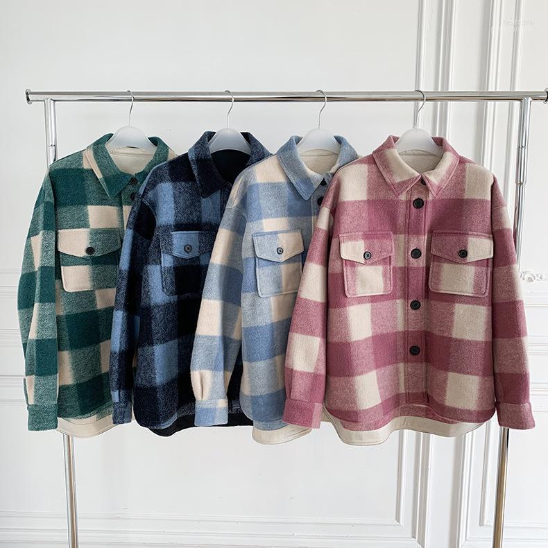 Women' Wool & Blends 2023 Autumn Short Plaid Coat Single-breasted Wool-blend Woolen Tess22, Green
Women' Wool & Blends 2023 Autumn Short Plaid Coat Single-breasted Wool-blend Woolen Tess22, Green