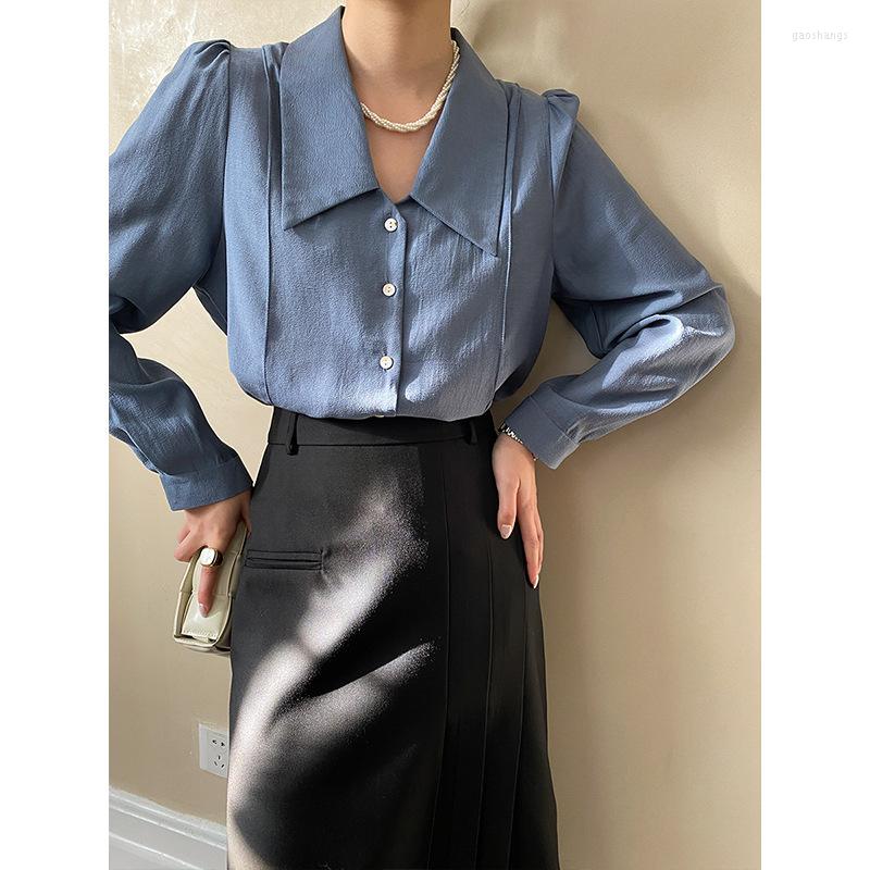 Women's Blouses Vintage Blur Color Buttons Loose Causl Women Bouse Tops Full Sleeves Patchwork Elegant Lady Shirt Clothes White Size L
Women's Blouses Vintage Blur Color Buttons Loose Causl Women Bouse Tops Full Sleeves Patchwork Elegant Lady Shirt Clothes White Size L