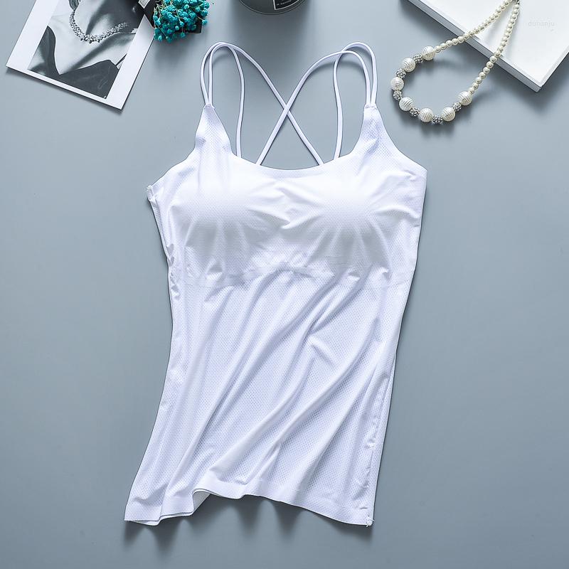 Camisoles & Tanks 2023 Women Summer Ice Silk Bra Breathable Vest Lady Brassiere Padded Seamless Fitness Tank Female Casual Solid Camisole, White
Camisoles & Tanks 2023 Women Summer Ice Silk Bra Breathable Vest Lady Brassiere Padded Seamless Fitness Tank Female Casual Solid Camisole, White