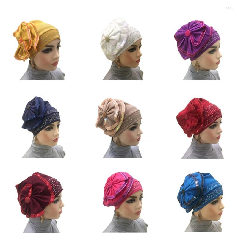 Ethnic Clothing Autumn Winter Women Folded Turban Sequins Rhinestone Chemo Cap Hair For Muslim Flower Headwrap Headbands Accessories
Ethnic Clothing Autumn Winter Women Folded Turban Sequins Rhinestone Chemo Cap Hair For Muslim Flower Headwrap Headbands Accessories