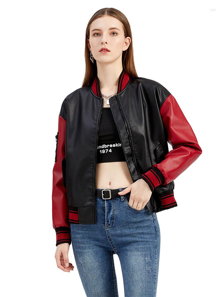 Women's Jackets D09 Spring Fall Fashion Office Lady Premium PU Leather Classic Coat Contrast Color Patchwork Women Casual Loose Baseball, D09 khaki
Women's Jackets D09 Spring Fall Fashion Office Lady Premium PU Leather Classic Coat Contrast Color Patchwork Women Casual Loose Baseball, D09 khaki