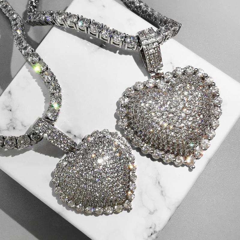 Pendant Necklaces Bling Heart 2 Size 3 Colors Iced Out Zircon Necklace For Men Women Fashion Hip Hop Jewelry
Pendant Necklaces Bling Heart 2 Size 3 Colors Iced Out Zircon Necklace For Men Women Fashion Hip Hop Jewelry