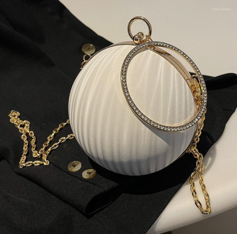 Evening Bags 2023 Round Circular Bag Clutches Bridal Women Banquet Party Chain Shoulder Ladies Socialite Wristlets Handbag Purses, White
Evening Bags 2023 Round Circular Bag Clutches Bridal Women Banquet Party Chain Shoulder Ladies Socialite Wristlets Handbag Purses, White