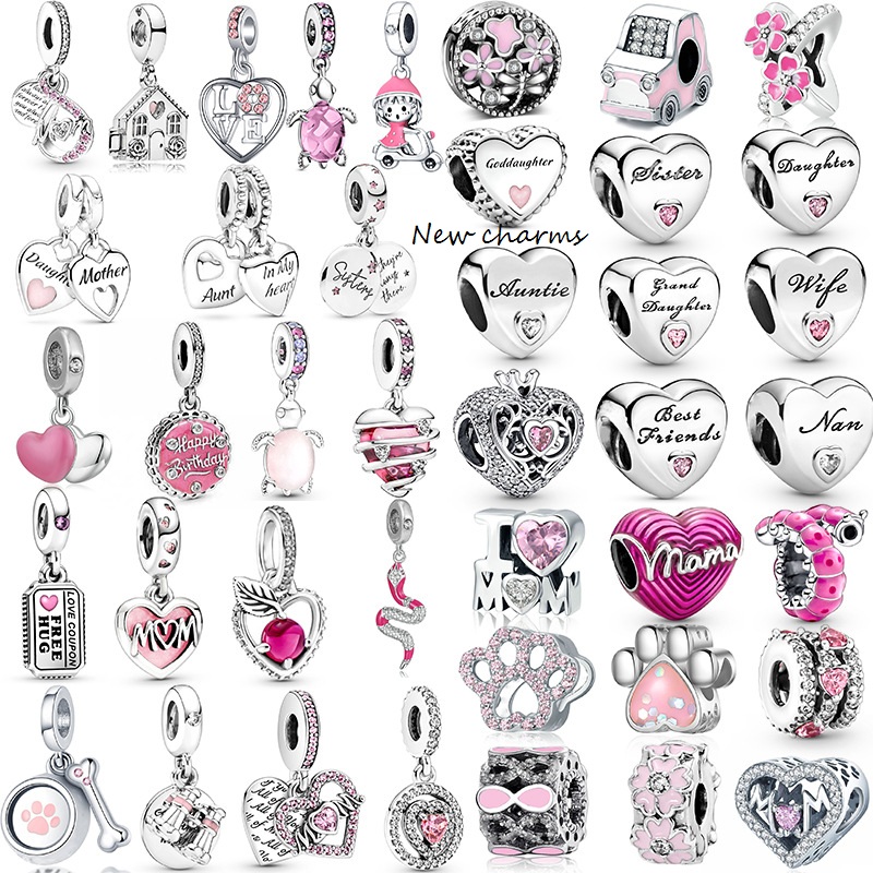 New Charms Beads Love Mom Heart Split Dangle Pendants Fit Original Bracelet DIY Women Jewelry Gift
New Charms Beads Love Mom Heart Split Dangle Pendants Fit Original Bracelet DIY Women Jewelry Gift