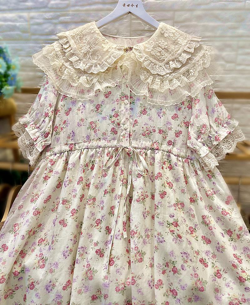 Casual Dresses Rural Floral Linen Printing Short Sleeve Dress Doll Summer 2023 Loose Midi DressCasual, Beige
Casual Dresses Rural Floral Linen Printing Short Sleeve Dress Doll Summer 2023 Loose Midi DressCasual, Beige